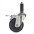 4" Expanding Stem Swivel Caster with Hard Rubber Wheel and Total Lock System