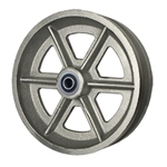8 Inch Cast V Groove Wheel with Ball Bearings