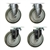 5" caster set with polyurethane wheels