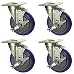 Universal commercial kitchen caster and restaurant equipment casters