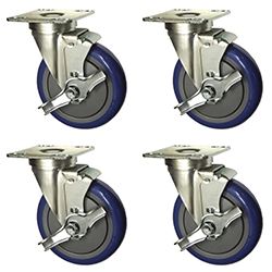 Universal commercial kitchen caster and restaurant equipment casters