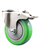 Service Caster #20 Series stainless steel swivel caster with brake and 4 inch Green polyurethane wheel. These casters are ideal for commercial kitchens, food processing, carts, equipment, and DIY project requiring regular wash down or in wet areas. 