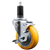 Service Caster 1-1/4 inch expanding stem 316 stainless steel swivel caster with a 3 inch yellow polyurethane wheel and a brake. Featuring stainless steel components, these casters are ideal for any equipment with round or square tube legs.