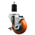 Service Caster 1-1/2 inch expanding stem 316 stainless steel swivel caster with a 3-1/2 inch orange polyurethane wheel and a brake. Featuring stainless steel components, these casters are ideal for any equipment with round or square tube legs.