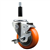 Service Caster 7/8 inch expanding stem 316 stainless steel swivel caster with a 3-1/2 inch orange polyurethane wheel and a brake. Featuring stainless steel components, these casters are ideal for any equipment with round or square tube legs.