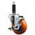 Service Caster 1 inch expanding stem 316 stainless steel swivel caster with a 3-1/2 inch orange polyurethane wheel and a brake. Featuring stainless steel components, these casters are ideal for any equipment with round or square tube legs.