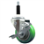 Service Caster 7/8 inch expanding stem 316 stainless steel swivel caster with a 3-1/2 inch green polyurethane wheel and a brake. Featuring stainless steel components, these casters are ideal for any equipment with round or square tube legs.