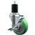 Service Caster 1-3/4 inch expanding stem 316 stainless steel swivel caster with a 4 inch green polyurethane wheel and a brake. Featuring stainless steel components, these casters are ideal for any equipment with round or square tube legs.