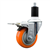 Service Caster 1-1/2 inch expanding stem 316 stainless steel swivel caster with a 3-1/2 inch orange polyurethane wheel and a total lock brake. Featuring stainless steel components, these casters are ideal for any equipment with round or square tube legs.