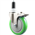 Service Caster 1-3/8 inch expanding stem 316 stainless steel swivel caster with a 5 inch green polyurethane wheel and a total lock brake. Featuring stainless steel components, these casters are ideal for any equipment with round or square tube legs.