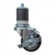 3" Expanding Stem Stainless Steel  Swivel Caster with Black Polyurethane Tread and Brake