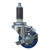 3.5" Expanding Stem Stainless Steel Swivel Caster with Blue Polyurethane Tread and top lock brake