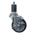 4" Expanding Stem Stainless Steel Swivel Caster with Black Polyurethane Tread and top lock brake