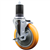 Service Caster 1-5/8 inch expanding stem  stainless steel swivel caster with a 5 inch yellow polyurethane wheel and a brake. Featuring stainless steel components, these casters are ideal for any equipment with round or square tube legs.