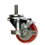 3" Stainless Steel Swivel Threaded Stem Caster with Polyurethane Tread and Brake