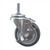 3" Stainless Steel Threaded Stem Swivel Caster with Polyurethane Tread and Brake