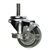 3" Stainless Steel Threaded Stem Swivel Caster with Polyurethane Tread and Brake