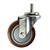 4" Stainless Steel Swivel Caster with Maroon Polyurethane Tread