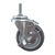 4" Threaded Stem Swivel Caster with Polyurethane Tread and Brake