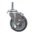 4" Stainless Steel Threaded Stem Swivel Caster with Polyurethane Tread and Brake