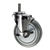 5" Stainless Steel Threaded Stem Swivel Caster with Polyurethane Tread Wheel and Brake