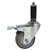 3-1/2" Expanding Stem Stainless Steel Swivel Caster with Polyurethane Tread and Total lock brake