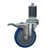 4" Expanding Stem Stainless Steel Swivel Caster with Blue Polyurethane Tread and total lock brake