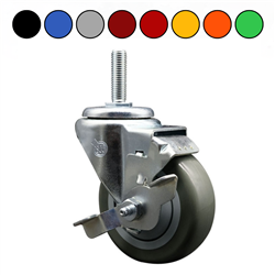 Brake Caster with Polyurethane Wheel