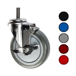 5" Swivel Caster with Polyurethane Tread with Brake