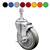 5" Swivel Caster with 3/8" Threaded Stem, Polyurethane Tread Wheel, and Brake