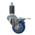3-1/2" Expanding Stem Swivel Caster with Blue Polyurethane Tread and total lock brake