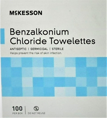photo of Benzalkonium Chloride towels.