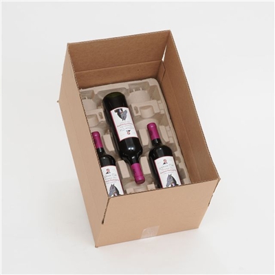 12 Bottle Molded Pulp Wine Shipper