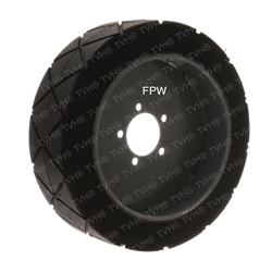 Replacement 18x6x12-1/8 Solid Tire and Steel Rim Assembly for Tennant Sweepers 1059343