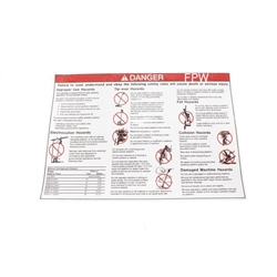 NEW GENIE DECAL DANGER GENERAL SAFETY 114011