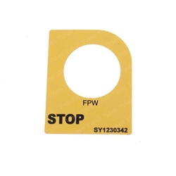 NEW GENIE E STOP DECAL 137605