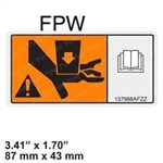 NEW SKYJACK CRUSH HAZARD DECAL 137988