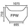 NEW CASE GLASS CAB LOWER 352210A1