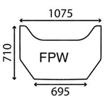 NEW CASE GLASS CAB LOWER 352210A1