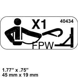 NEW GENIE LANYARD ANCHORAGE DECAL 40434