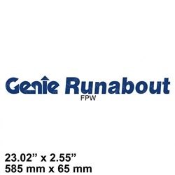 NEW GENIE RUNABOUT DECAL 72184