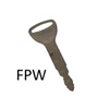Toyota A62597 Double-Sided Replacement Ignition Key for 7-Series and 8-Series Forklifts