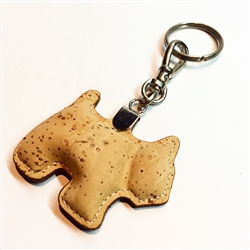 cork key ring holder - dog