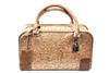 Silver small cork bag with lock