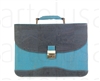 Computer Bag Turquoise navy Blue Flap w/lock