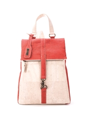 Foldover BackPack White/Red