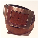 Belt Hammered buckle  Brown