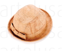 Beige cork Hat with Bow