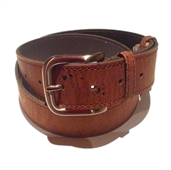 Cork Belt wide men's large buckle