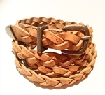 Cork Plait belt thin natural